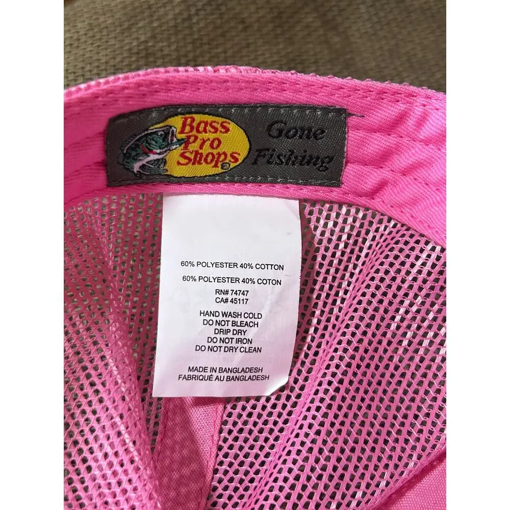 Pink Bass Pro Shops Mesh Trucker Hat‎ | Adjustable SnapBack | Indie - (One Size)